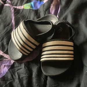 Kids Black and White Sandals